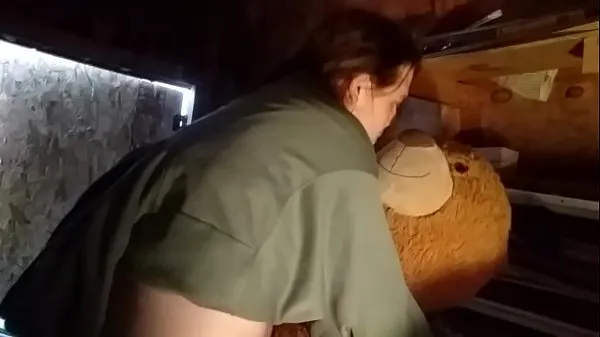 Hot Fucking my teddy bear in the shed total Tube