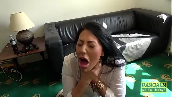 Hot Candi Kayne gets throat fucked and gets a mouth full of cum totalt rör