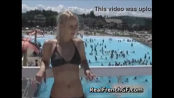 Forró frenchgfs fuck blonde hard blowjob cum french girlfriend suck at swimming pool teljes cső
