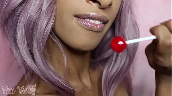Vroči Longue Long Tongue Mouth Fetish Lollipop FULL VIDEO skupni kanal
