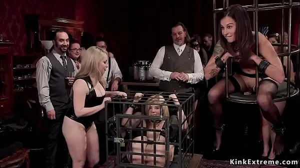Forró Caged sexy slaves in bdsm torment orgy teljes cső