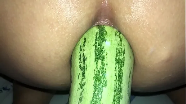 Hot extreme anal dilation - zucchini total Tube