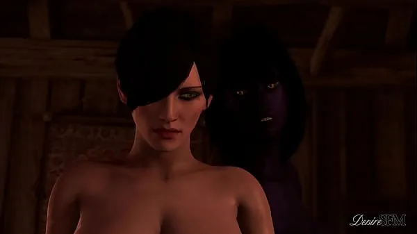 Caliente The Witcher Futanari - Transexual con una enorme polla follando con Ciri tubo total