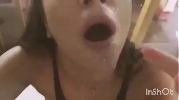 Hot Wife taking cum in the mouth of the gifted total Tube