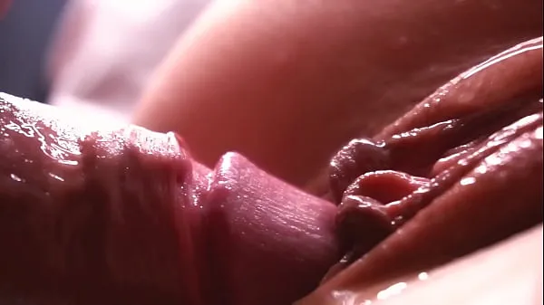 Tổng cộng SLOW MOTION. Extremely close-up. Sperm dripping down the pussy ống nóng