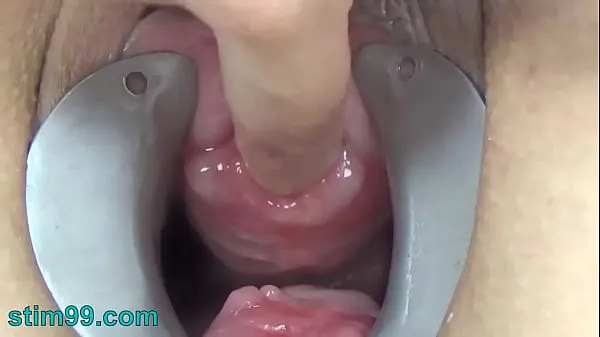 Hot Female Endoscope Camera in Pee Hole with Semen and Sounding with Dildo total Tube