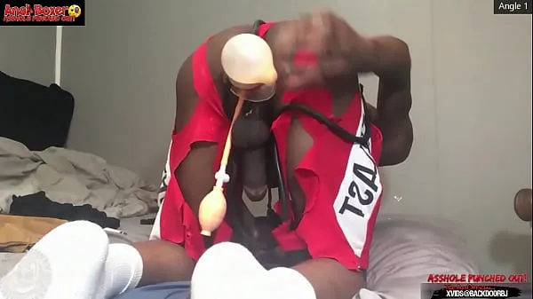 Hot Using Huge dildo to up his destroyed hole - The Ass bouquet of buttplug with the inflatable pumps, moaning with a prolapsed black eye - Ass Monkey - TheAmOfficial total Tube