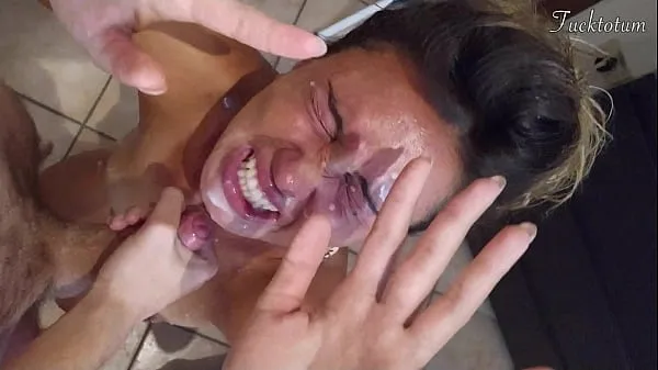 Hot Girl orgasms multiple times and in all positions. (at 7.4, 22.4, 37.2). BLOWJOB FEET UP with epic huge facial as a REWARD - FRENCH audio total Tube