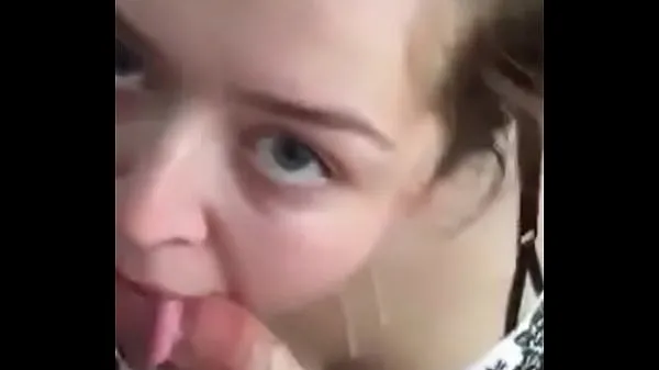 Hot video of a very horny woman sucking until the guy comes in her face (if anyone knows her or knows her name leave it in the comments total Tube