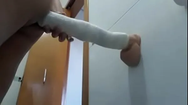 Caliente very long dildo in my ass, and holding it all within 33cm, What a delight tubo total