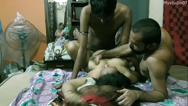 Hot Desi xxx horny bhabhi shared with two friends!! Both fuck her together!! indian threesome sex total Tube