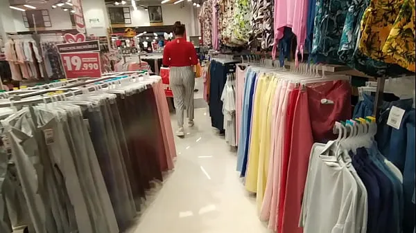 Hot I chase an unknown woman in the clothing store and show her my cock in the fitting rooms total Tube