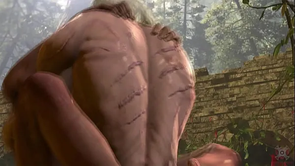 Gorąca Gay Geralt fucks Elf całkowita rura