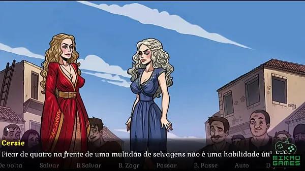 Sıcak Game of whores ep 24 Dany, Sansa and Cersei Riding with Dildo toplam Tüp