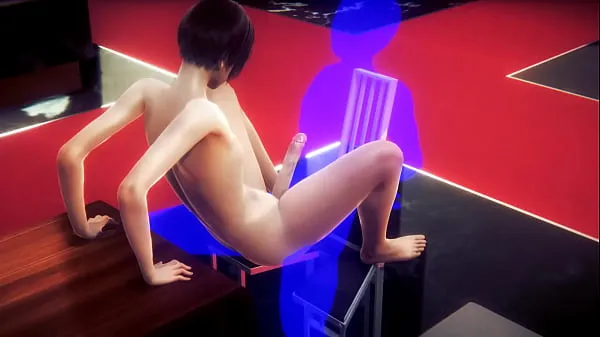Gorąca Yaoi Femboy - Twink footjob and fuck in a chair - Japanese Asian Manga Anime Film Game Porn całkowita rura