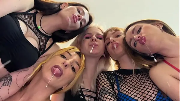 Hot Lots Of Saliva - POV Spitting Humiliation From Five Mean Girls συνολικός σωλήνας