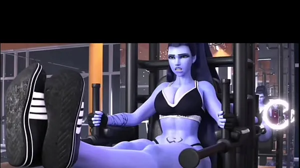 Hot Widowmaker and heavy loads in the gym with BBC (Compilation) non-human & alien girl totalt rør