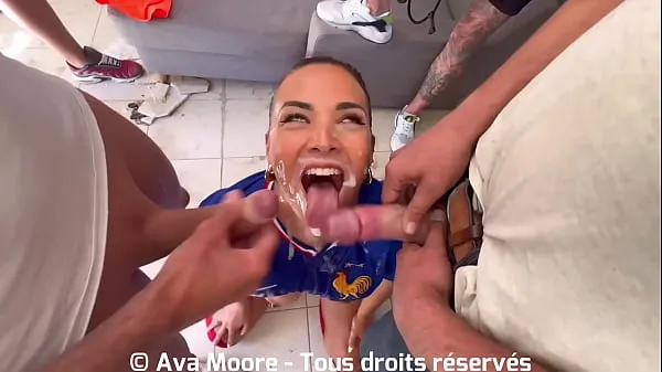 ยอดนิยม GIANT BUKKAKE - French Slut Sucks Strangers for Euro 2024 of Football Tube ทั้งหมด